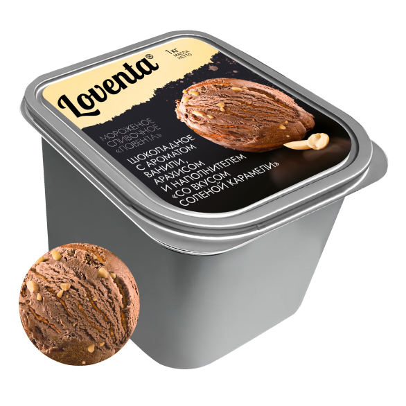 “LOVENTA” creamy chocolate peanut-salted caramel ice cream